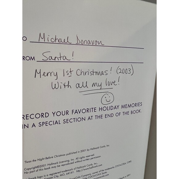 Vintage Twas The Night Before Christmas Hardcover Book Hallmark 2001 Coca-Cola - Picture 4 of 9